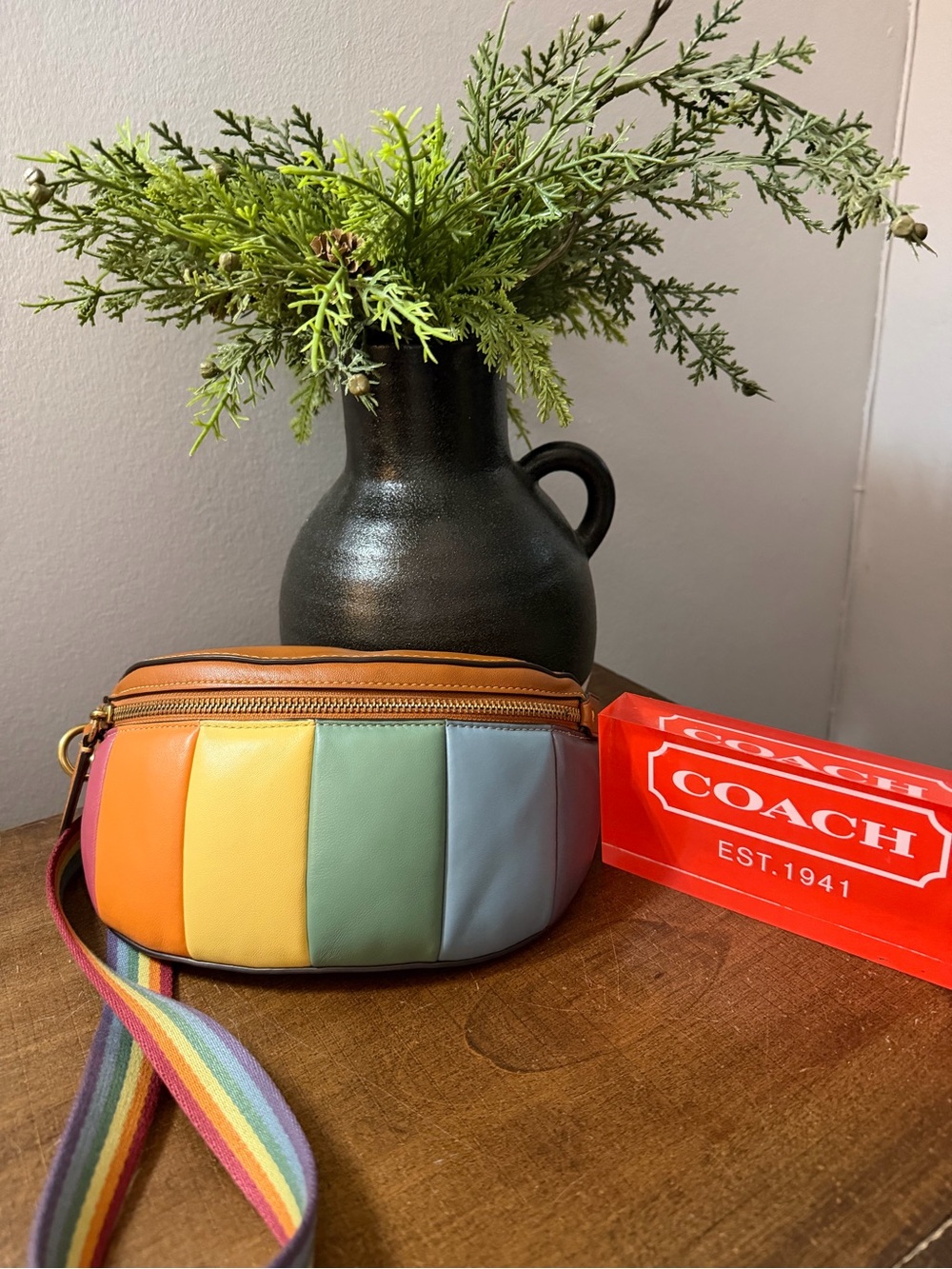 Coach Rainbow Quilted Bethany Belt Bag